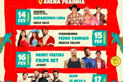Carnaval de Aquiraz 2026 reúne grandes atrações e três arenas à beira-mar