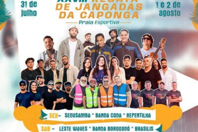 28ª Regata de Jangadas da Praia da Caponga começa nesta sexta-feira (31) e segue até domingo (2)